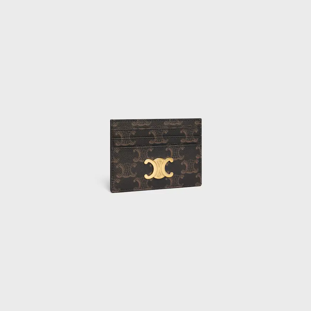 CELINE TRIOMPHE CARD HOLDER CANVAS tan ghw