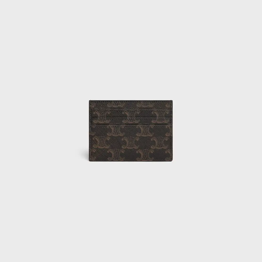 CELINE TRIOMPHE CARD HOLDER CANVAS tan ghw