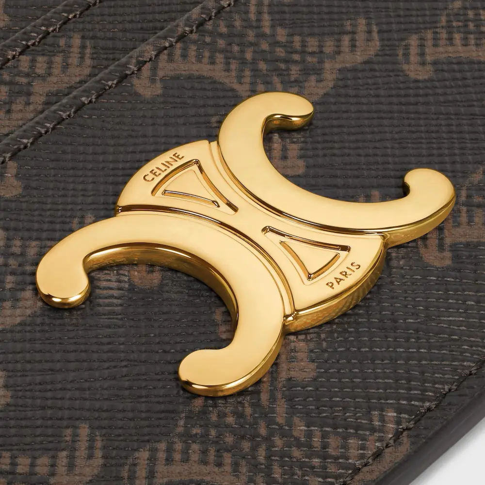 CELINE TRIOMPHE CARD HOLDER CANVAS tan ghw