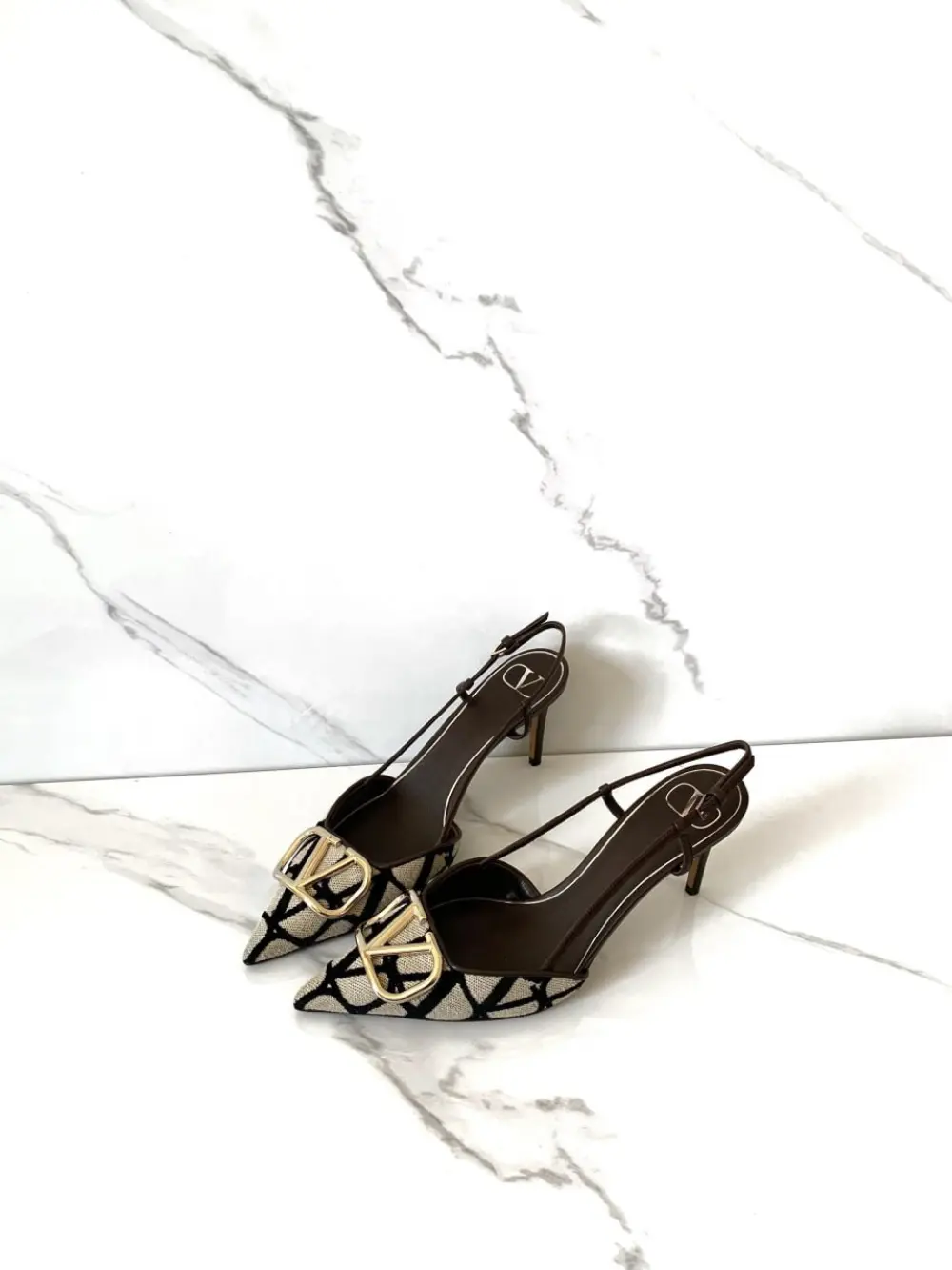 VALENTINO VLOGO 8CM TOILEMONO black natural