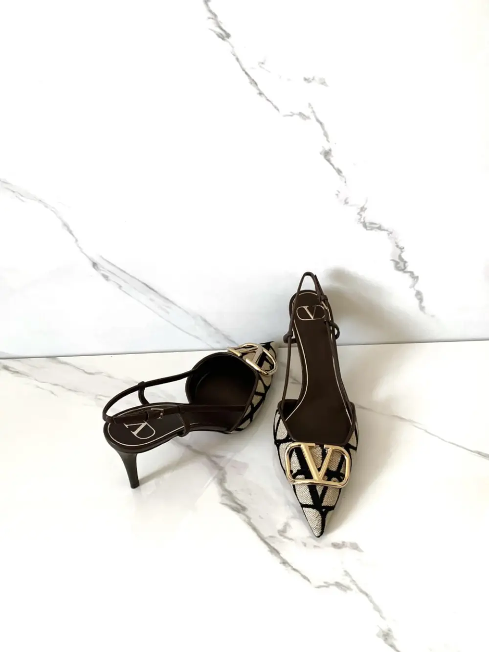VALENTINO VLOGO 8CM TOILEMONO black natural