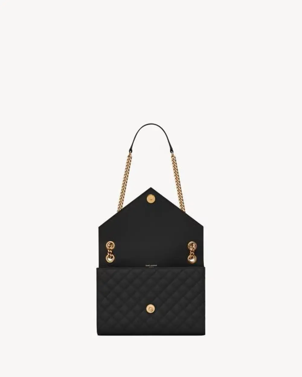 YSL SAINT LAURENT ENVELOPE MEDIUM black caviar ghw