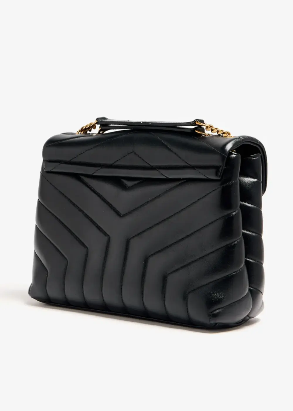 YSL SAINT LAURENT LOU LOU SMALL BAG black quilted leather ghw