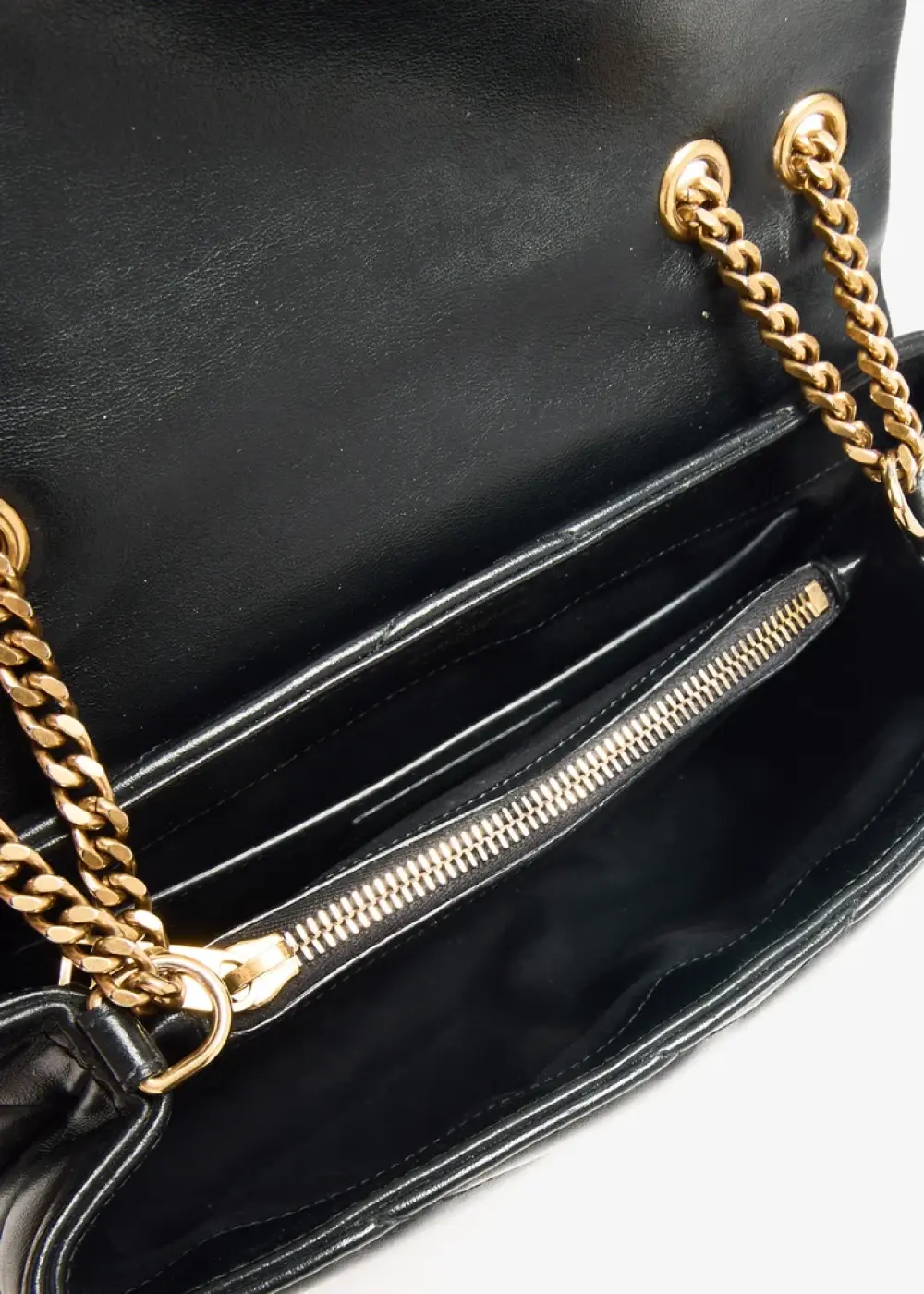 YSL SAINT LAURENT LOU LOU SMALL BAG black quilted leather ghw