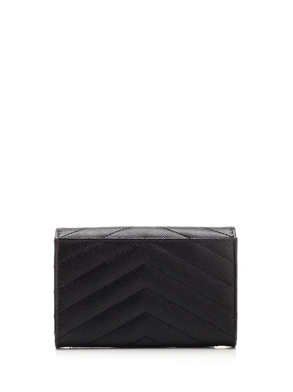 YSL SAINT LAURENT SMALL WALLET ENVELOPE CARD CASE black caviar ghw