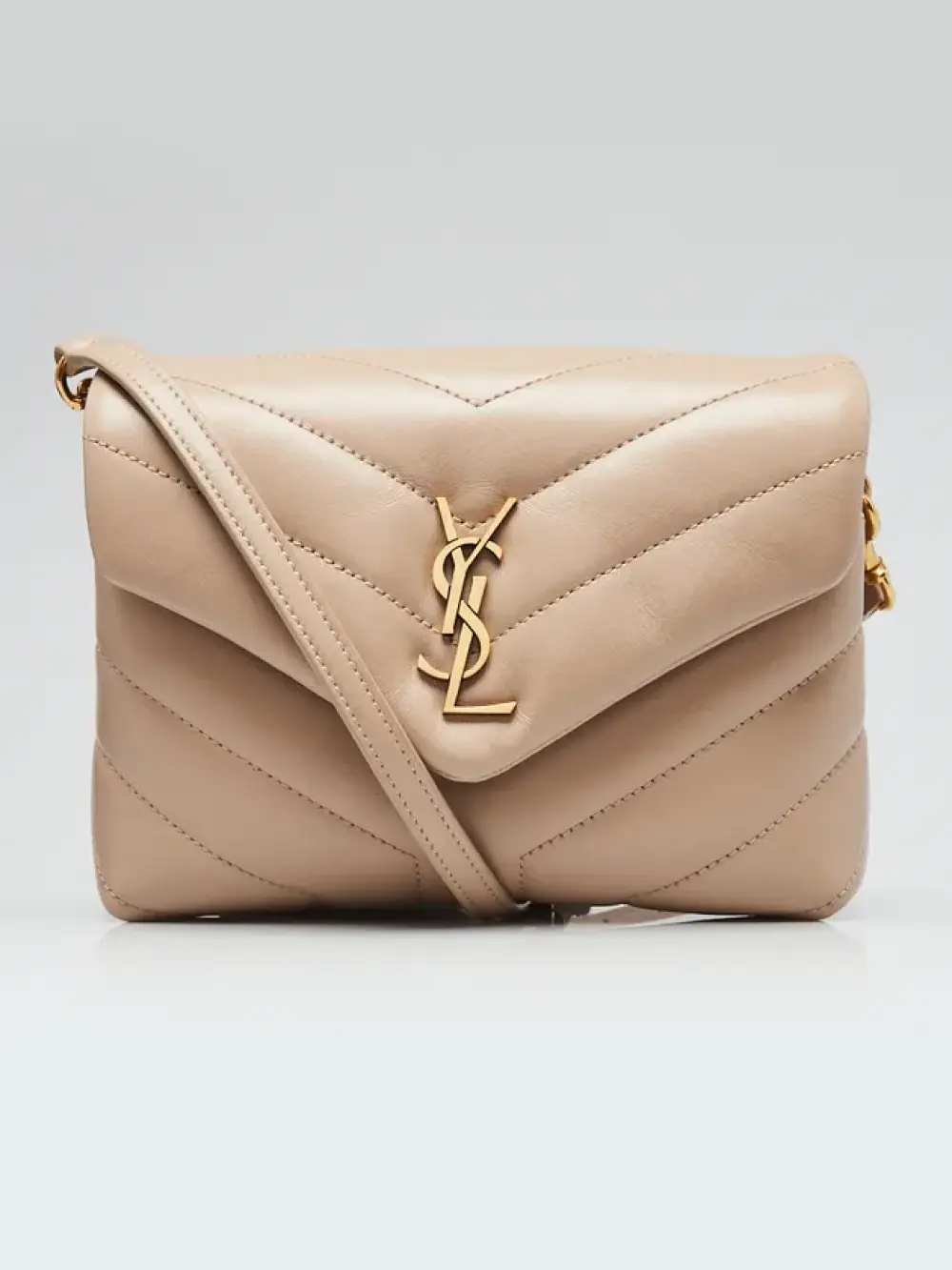 SAINT LAURENT TOY LOU LOU · dark beige ghw