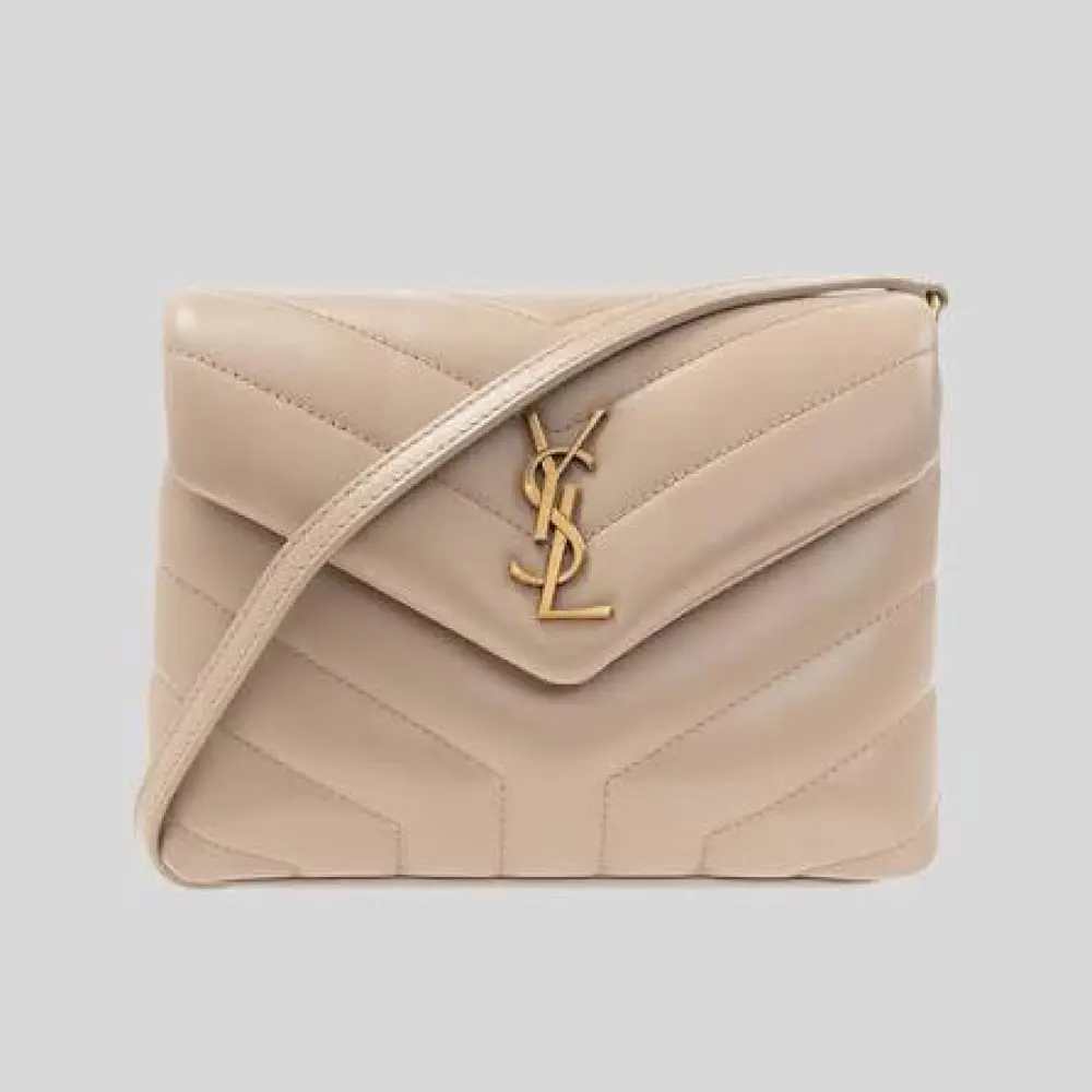 YSL SAINT LAURENT TOY LOU LOU dark beige ghw