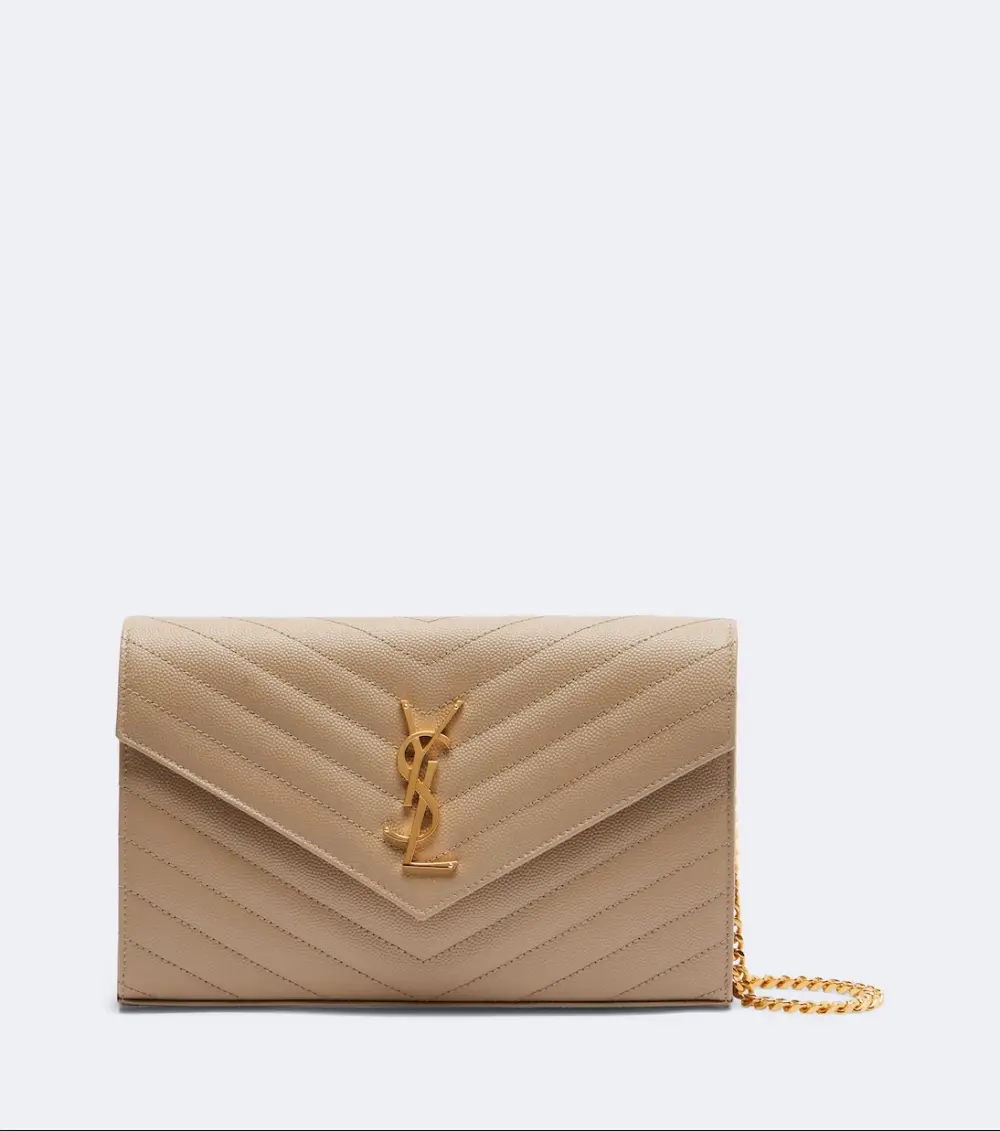 SAINT LAURENT WOC 22CM · dark beige ghw