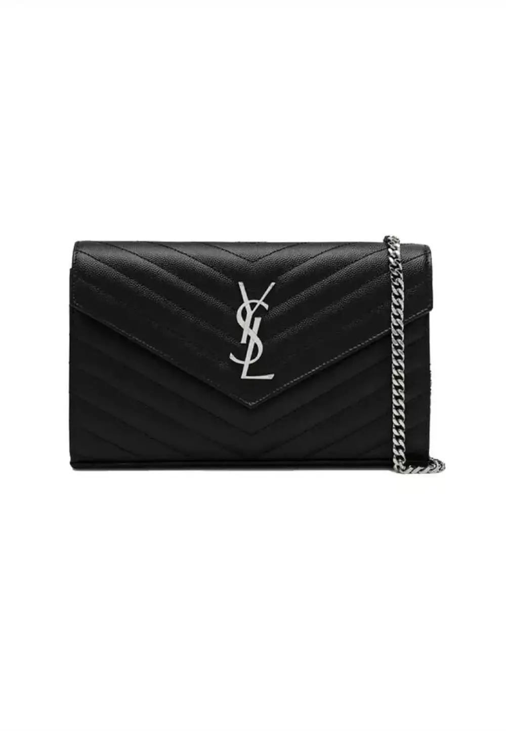 SAINT LAURENT WOC 22CM · black caviar shw