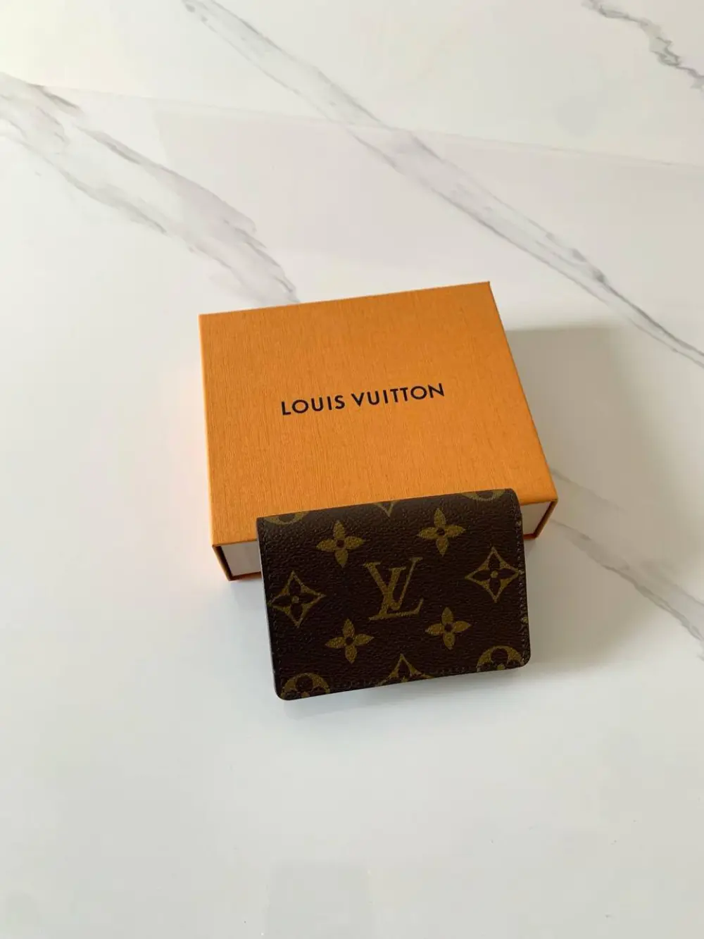 LOUIS VUITTON LV CARD VISITE ENVELOPE WALLET monogram brown