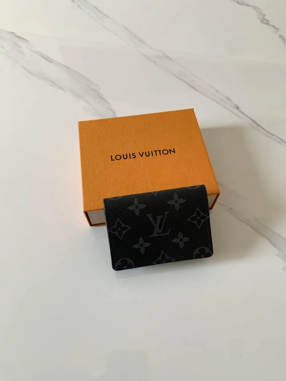 LOUIS VUITTON LV CARD VISITE ENVELOPE WALLET monogram eclipse