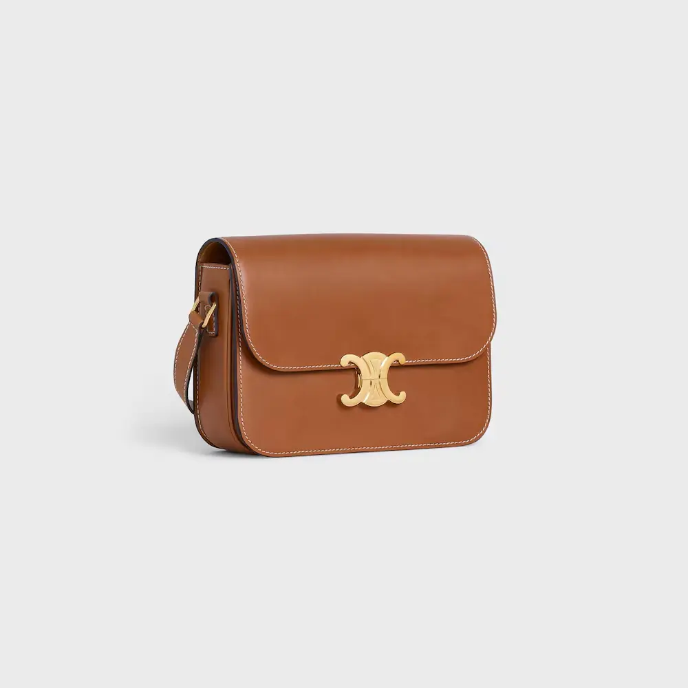 CELINE CLASSIQUE TRIOMPHE NATURAL CALFSKIN tan ghw