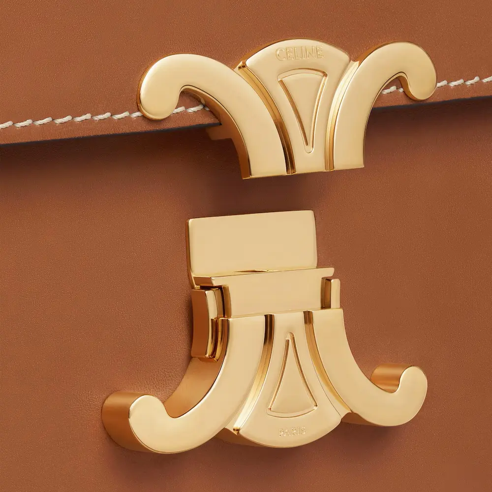 CELINE CLASSIQUE TRIOMPHE NATURAL CALFSKIN tan ghw