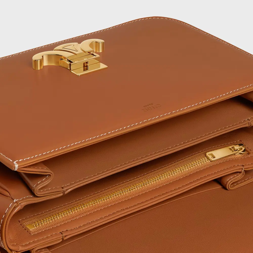 CELINE CLASSIQUE TRIOMPHE NATURAL CALFSKIN tan ghw