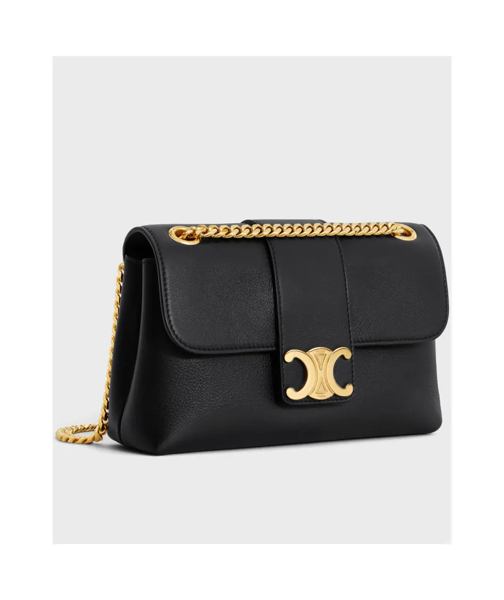 CELINE VICTOIRE MEDIUM GRAINED CALFSKIN black ghw