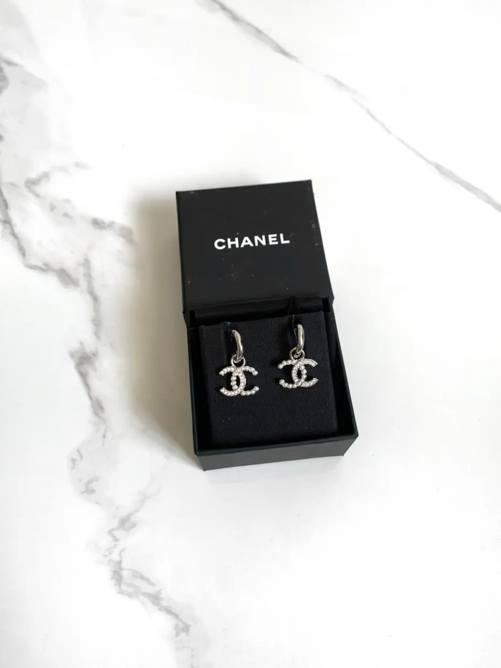 EARRING ANTING CRYSTAL METAL · silver