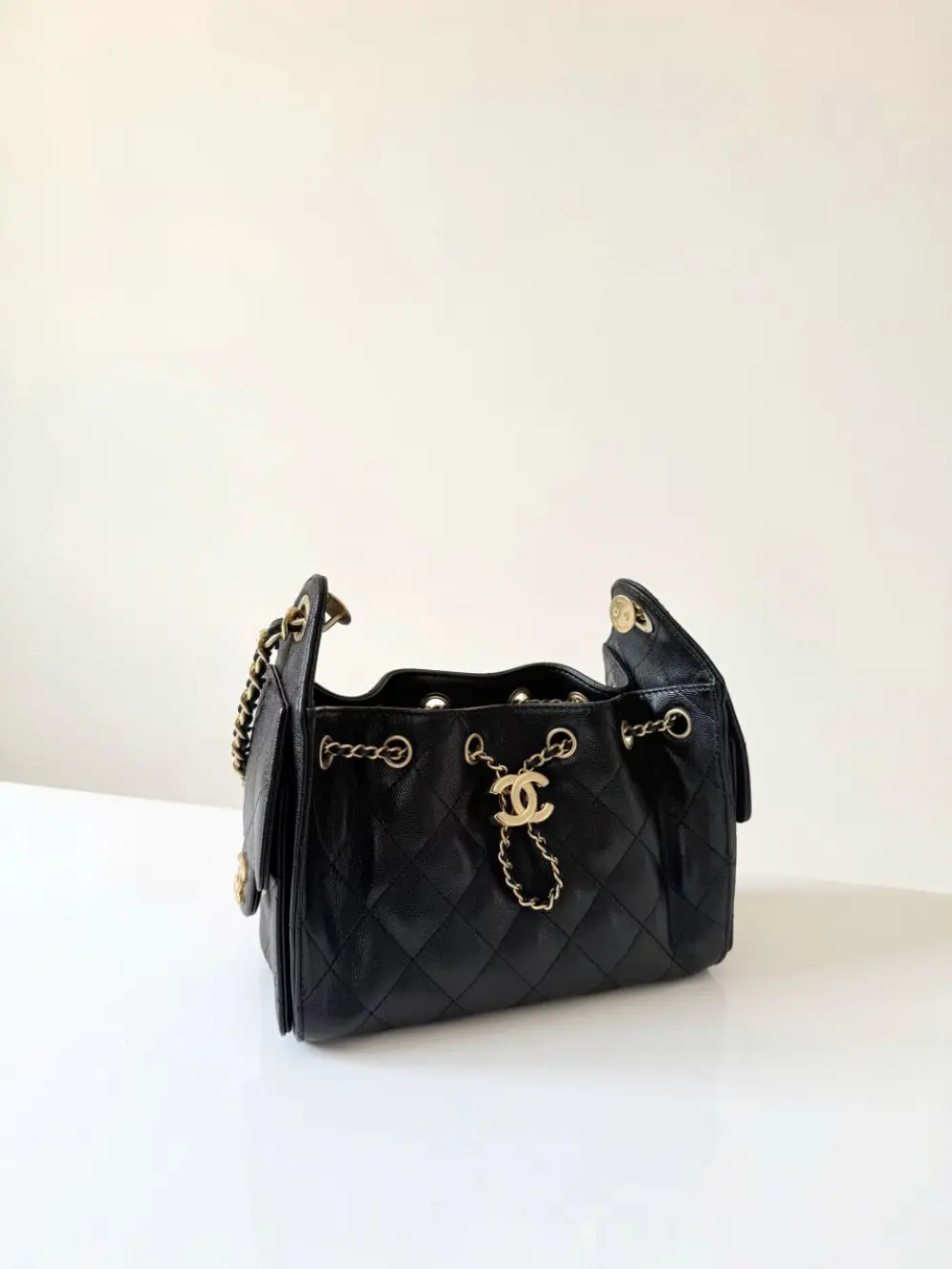 CHANEL C25 MINI HANDBAG black ghw