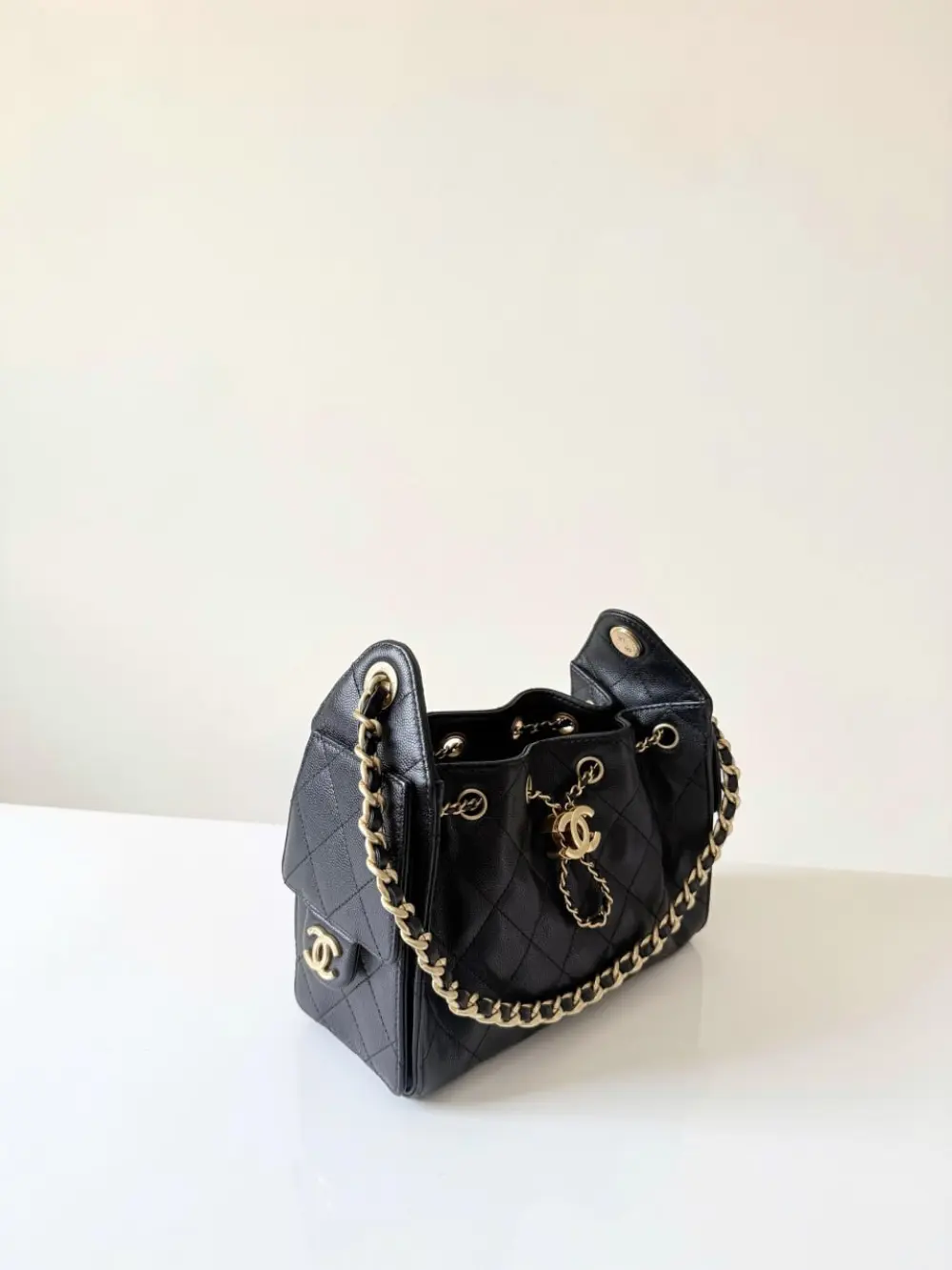 CHANEL C25 MINI HANDBAG black ghw