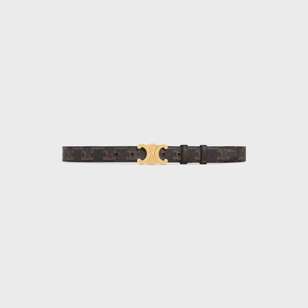 CELINE BELT TRIOMPHE CANVAS 2,5CM tan ghw
