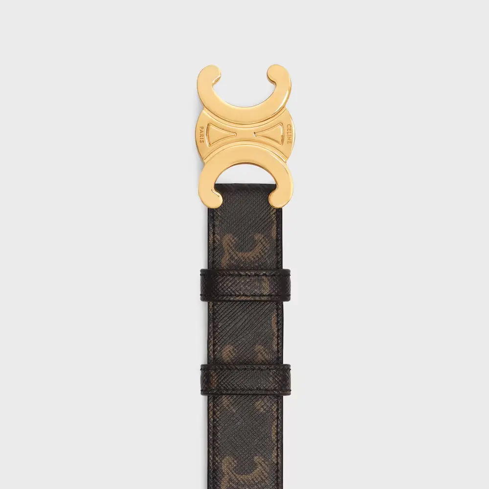 CELINE BELT TRIOMPHE CANVAS 2,5CM tan ghw