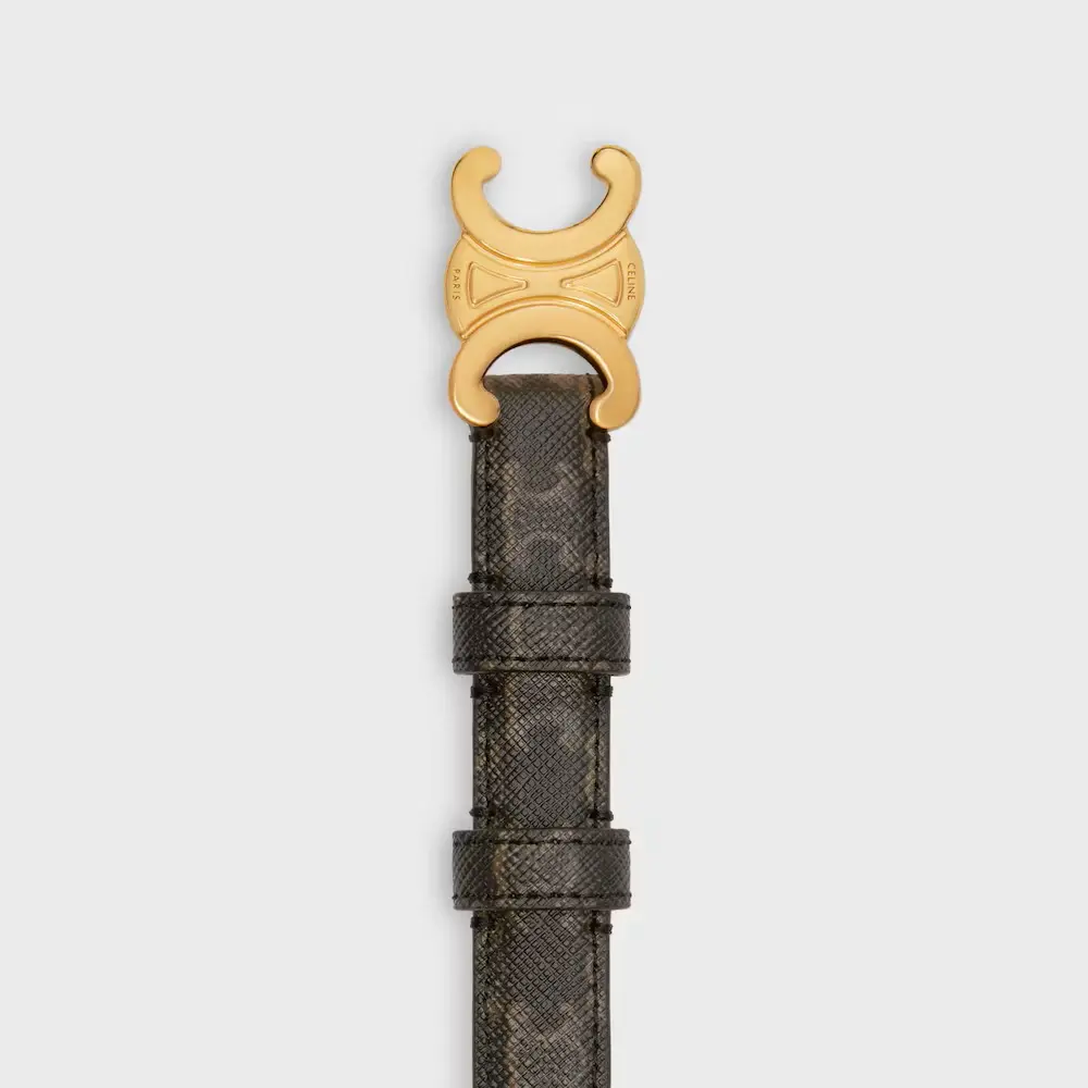 CELINE BELT TRIOMPHE CANVAS 1,8CM tan ghw