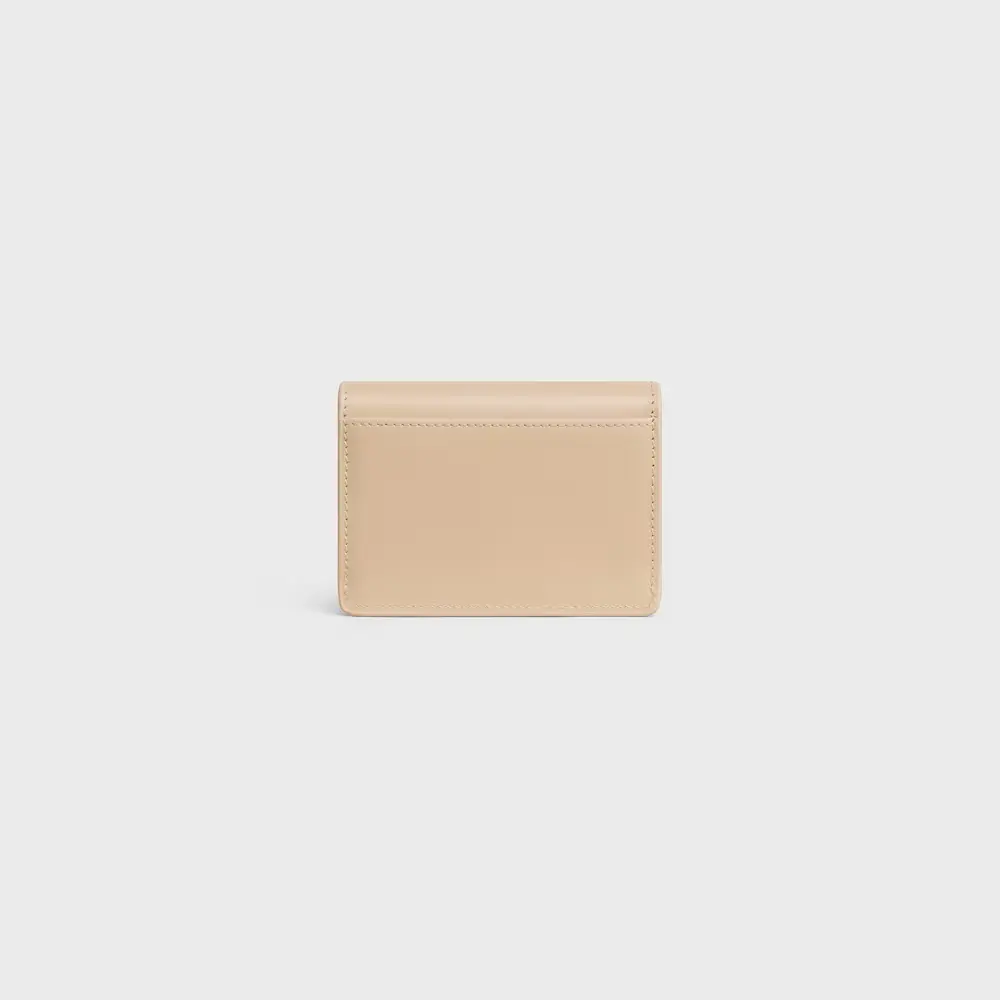 CELINE TRIOMPHE COMPACT WALLET CALFSKIN nude