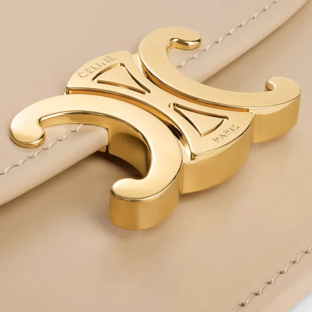 CELINE TRIOMPHE COMPACT WALLET CALFSKIN nude