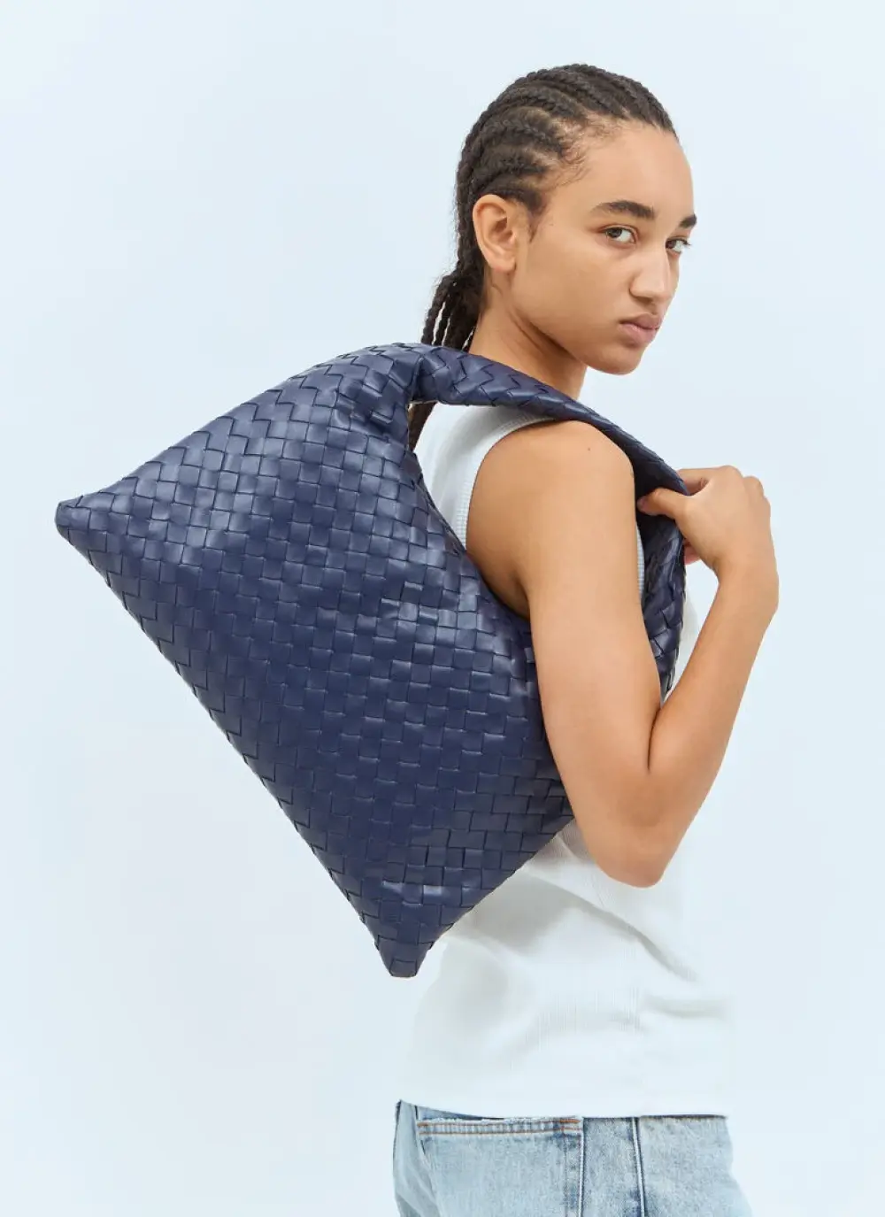 BOTTEGA VENETA BV SMALL HOP BAG navy