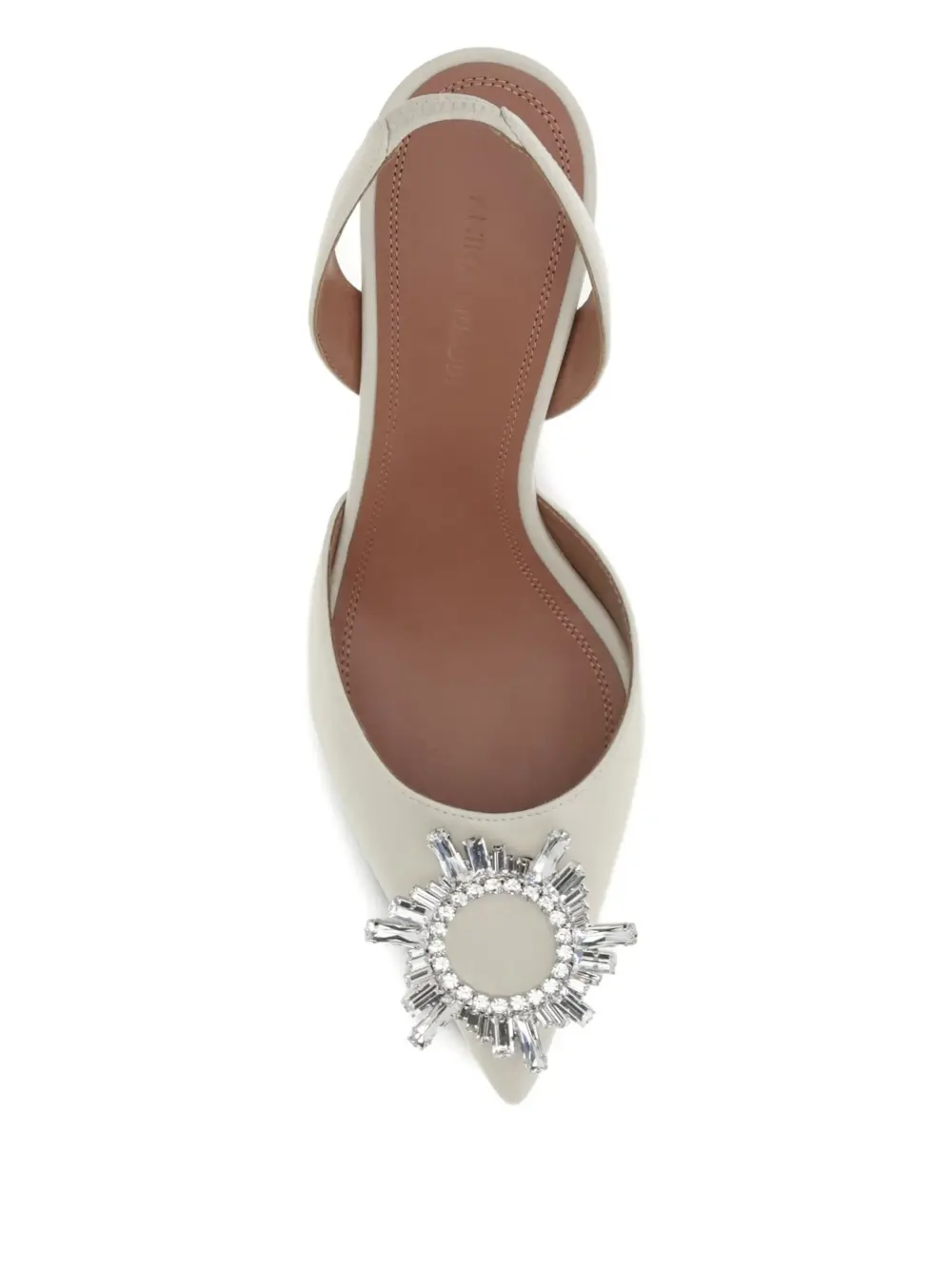 AMINA MUADDI BEGUM HEELS 7CM almond nappa