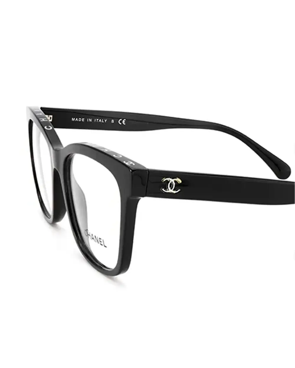 CHANEL OPTIC GLASSES TOP LOGO black