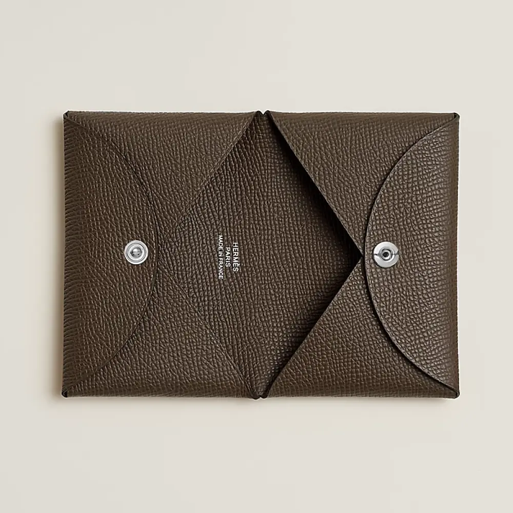 HERMES CALVI CARD HOLDER ECORCE EPSOM