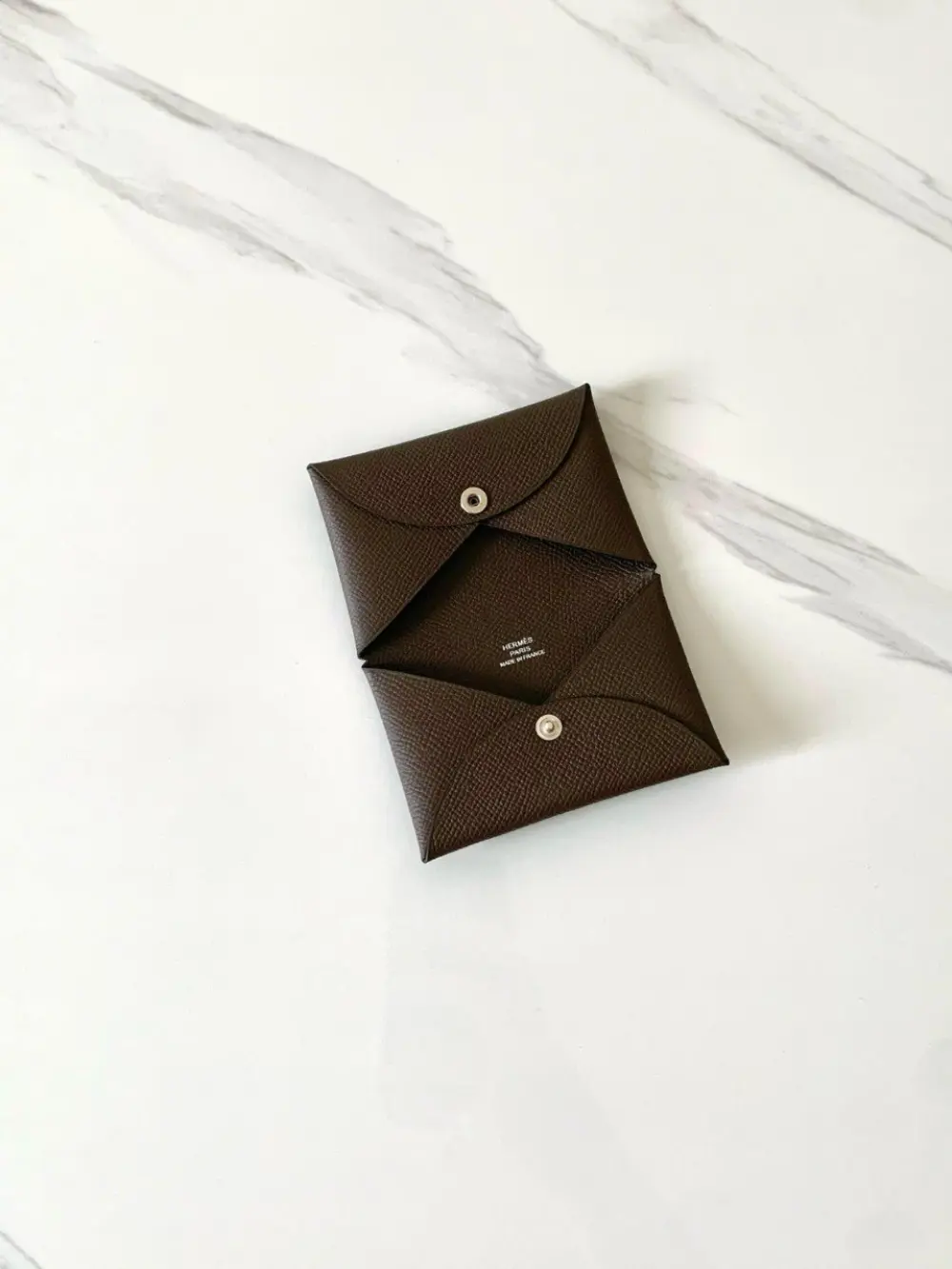 HERMES CALVI CARD HOLDER ECORCE EPSOM
