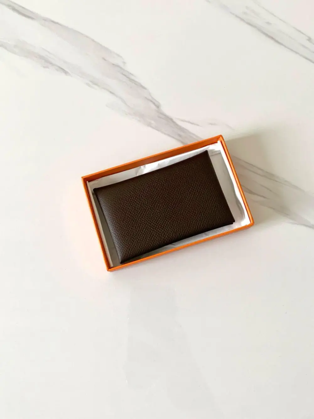HERMES CALVI CARD HOLDER ECORCE EPSOM