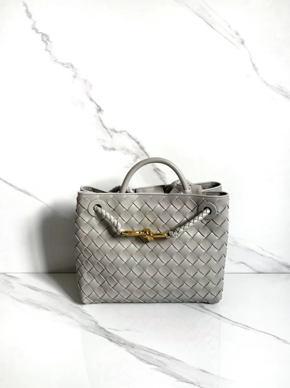 BOTTEGA VENETA BV SMALL ANDIAMO BAG STERLING