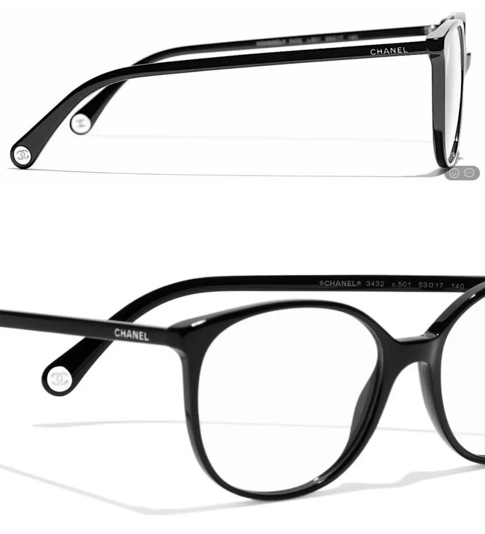 CHANEL PANTOS OPTIC EYEGLASSES BLACK