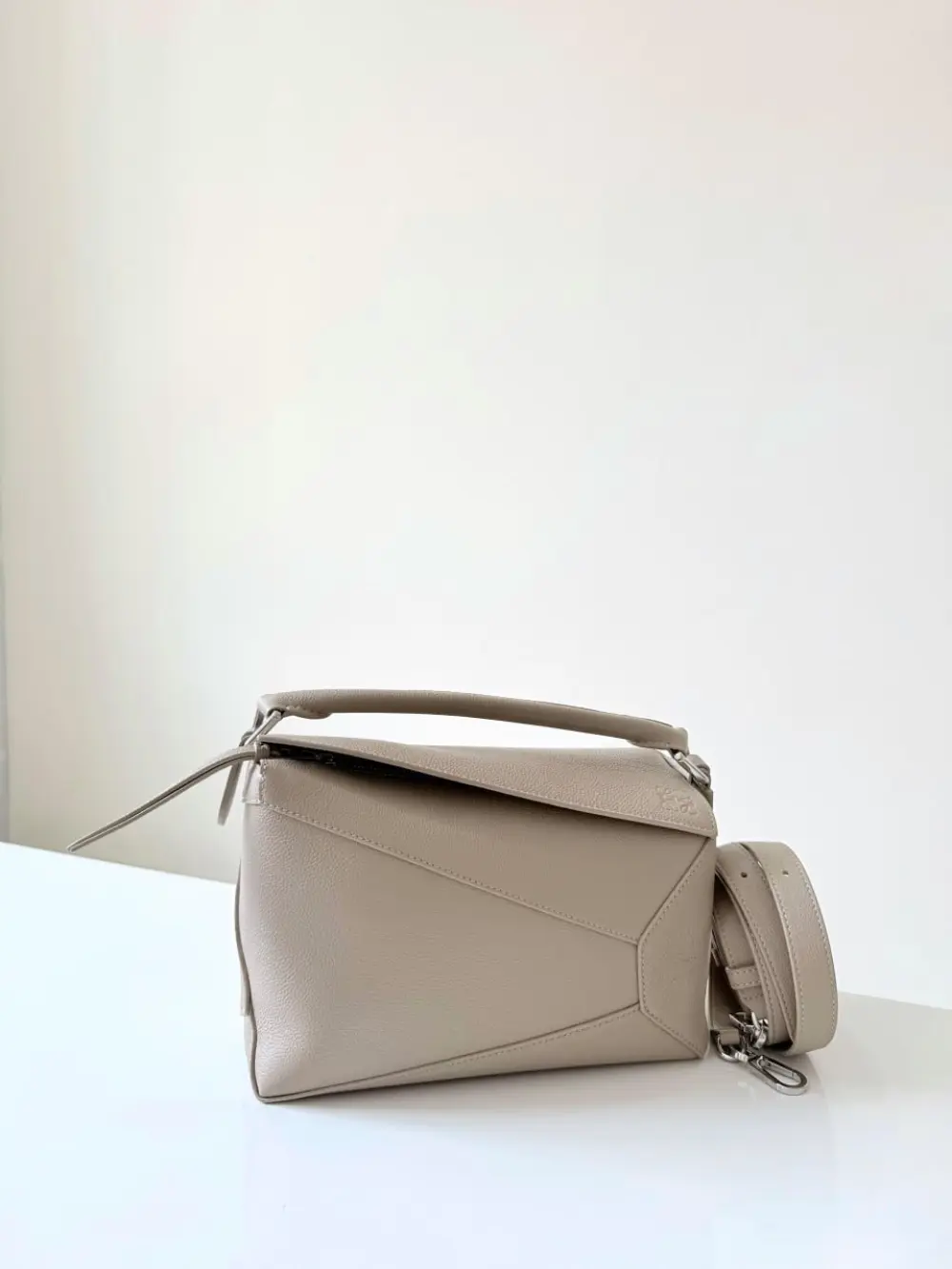 LOEWE SMALL PUZZLE BAG SOFT GRAINED CALFSKIN CLAY SHW