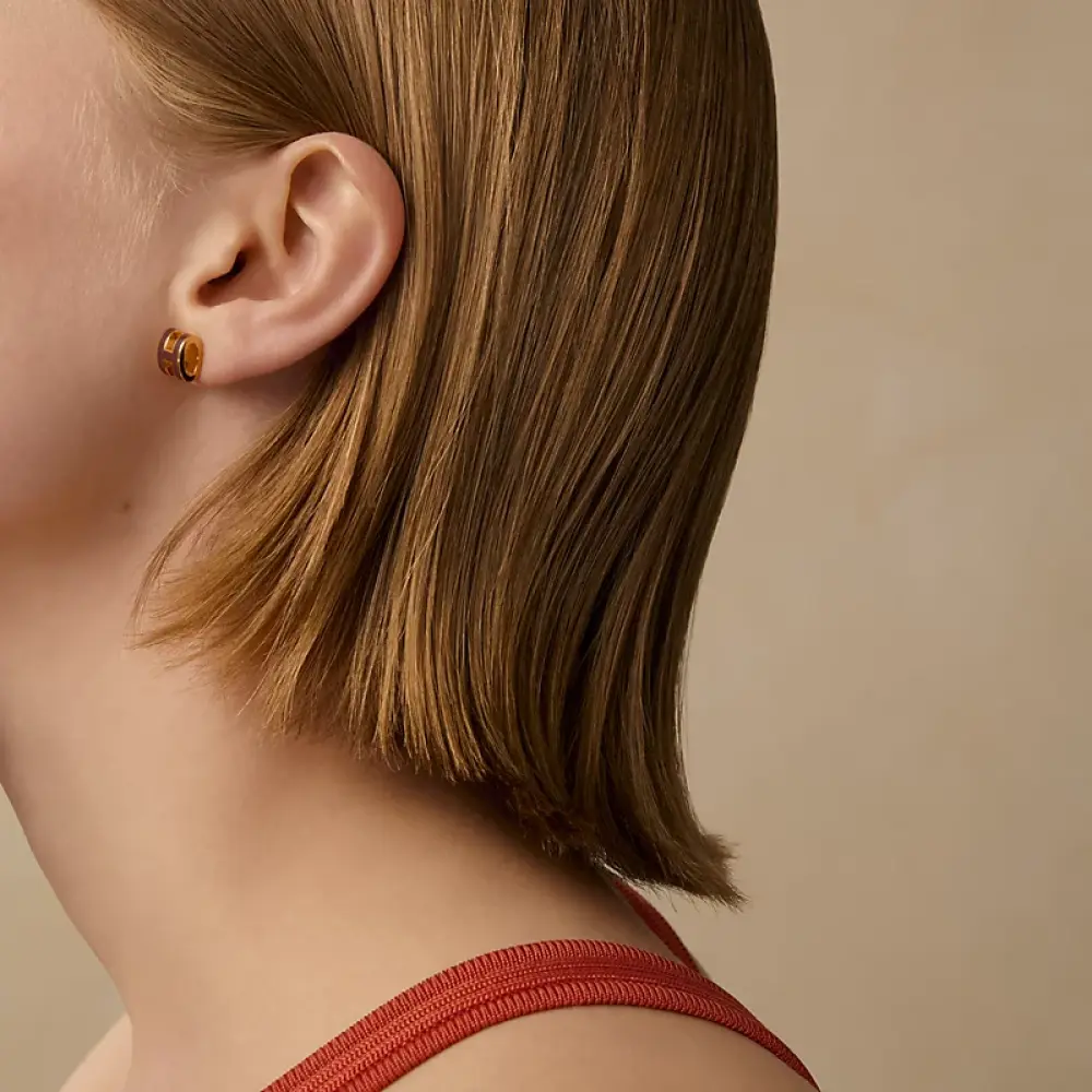 HERMES EARRING POP H NEW ROUGE H RGHW