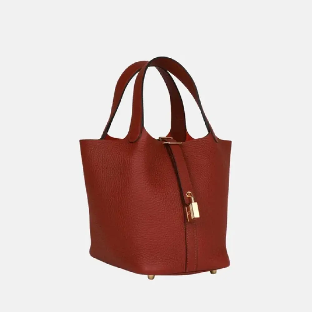 HERMES PICOTIN 18 ROUGE H CLEM GHW
