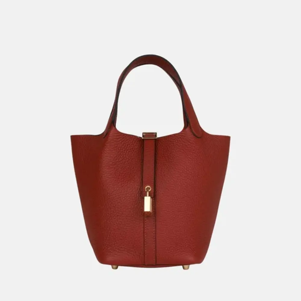 HERMES PICOTIN 18 ROUGE H CLEM GHW