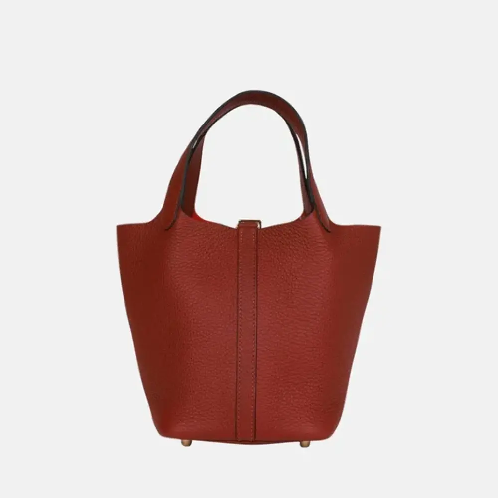 HERMES PICOTIN 18 ROUGE H CLEM GHW