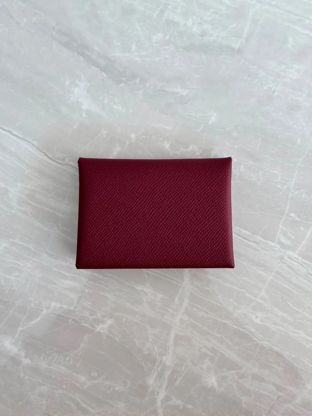 HERMES CALVI DUO CARD HOLDER ROUGE H EPSOM