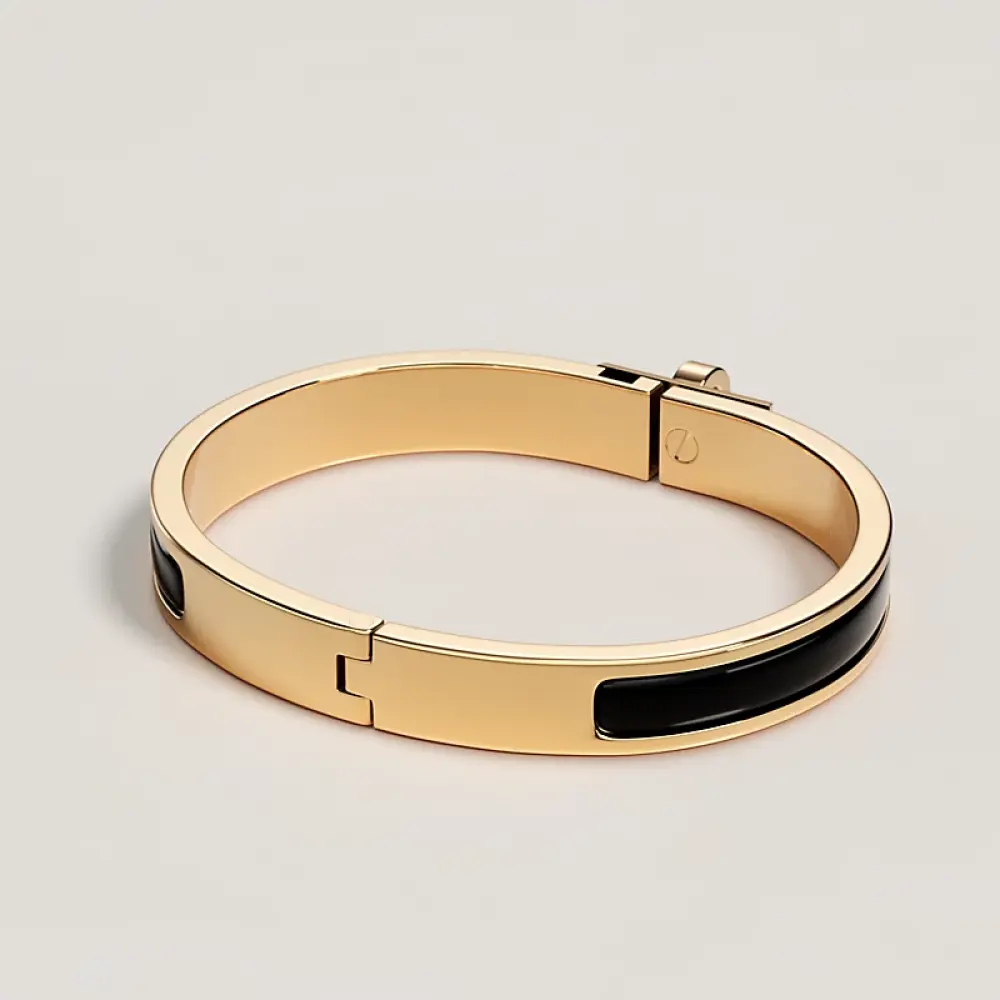 HERMES MINI CLIC KELLY BRACELET BLACK GHW
