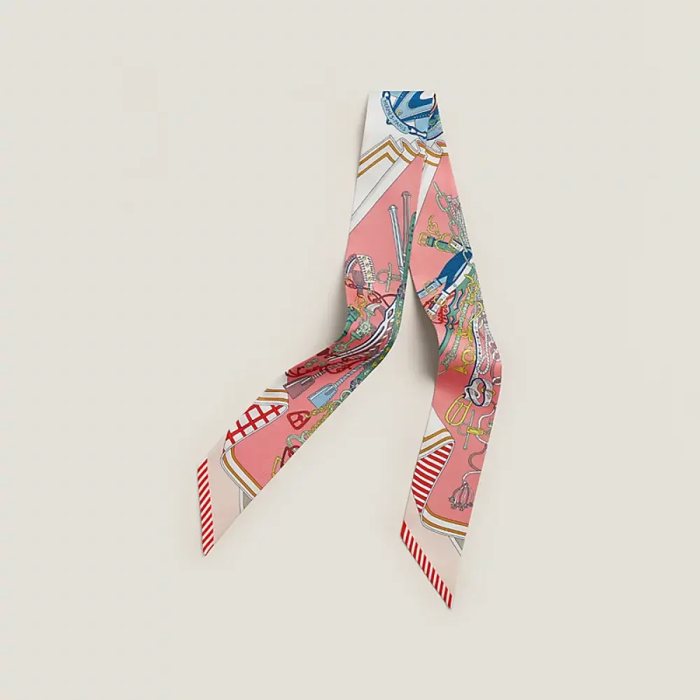 HERMES TWILLY EACH BOUQUETS SELLIER ROSE / BLEU / ROUGE