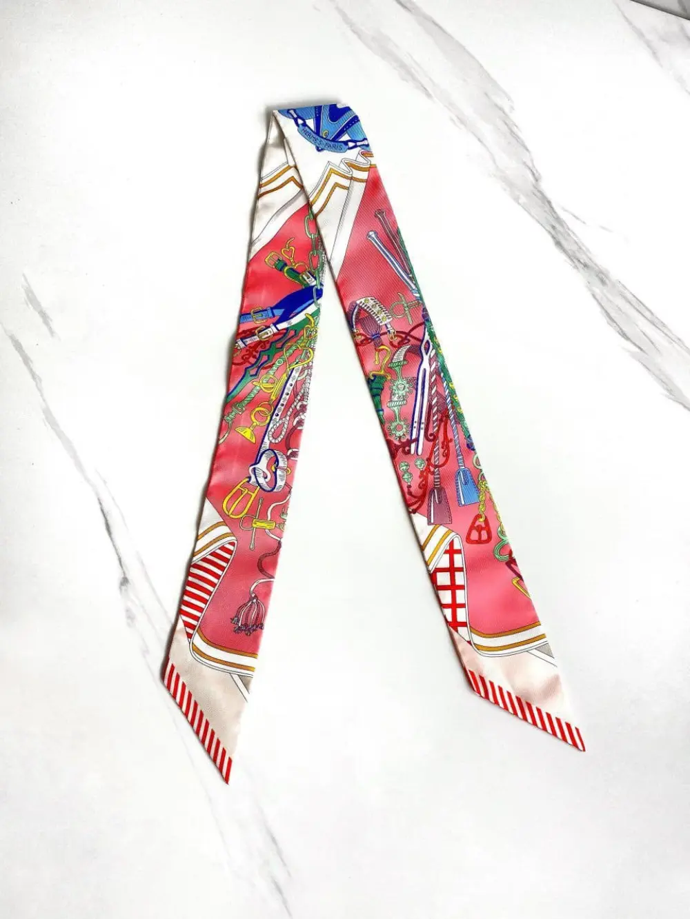 HERMES TWILLY EACH BOUQUETS SELLIER ROSE / BLEU / ROUGE