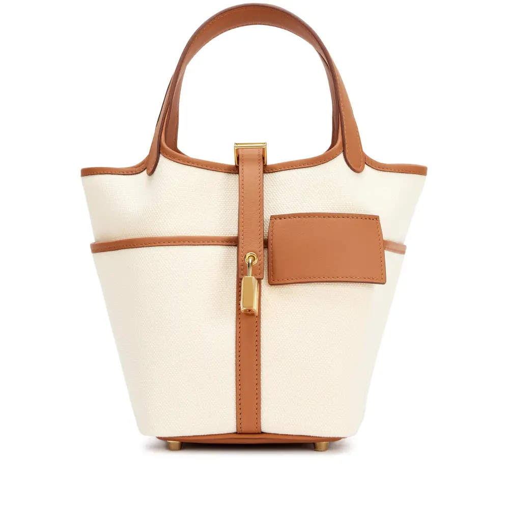 HERMES PICOTIN 18 CARGO ECRU / GOLD GHW