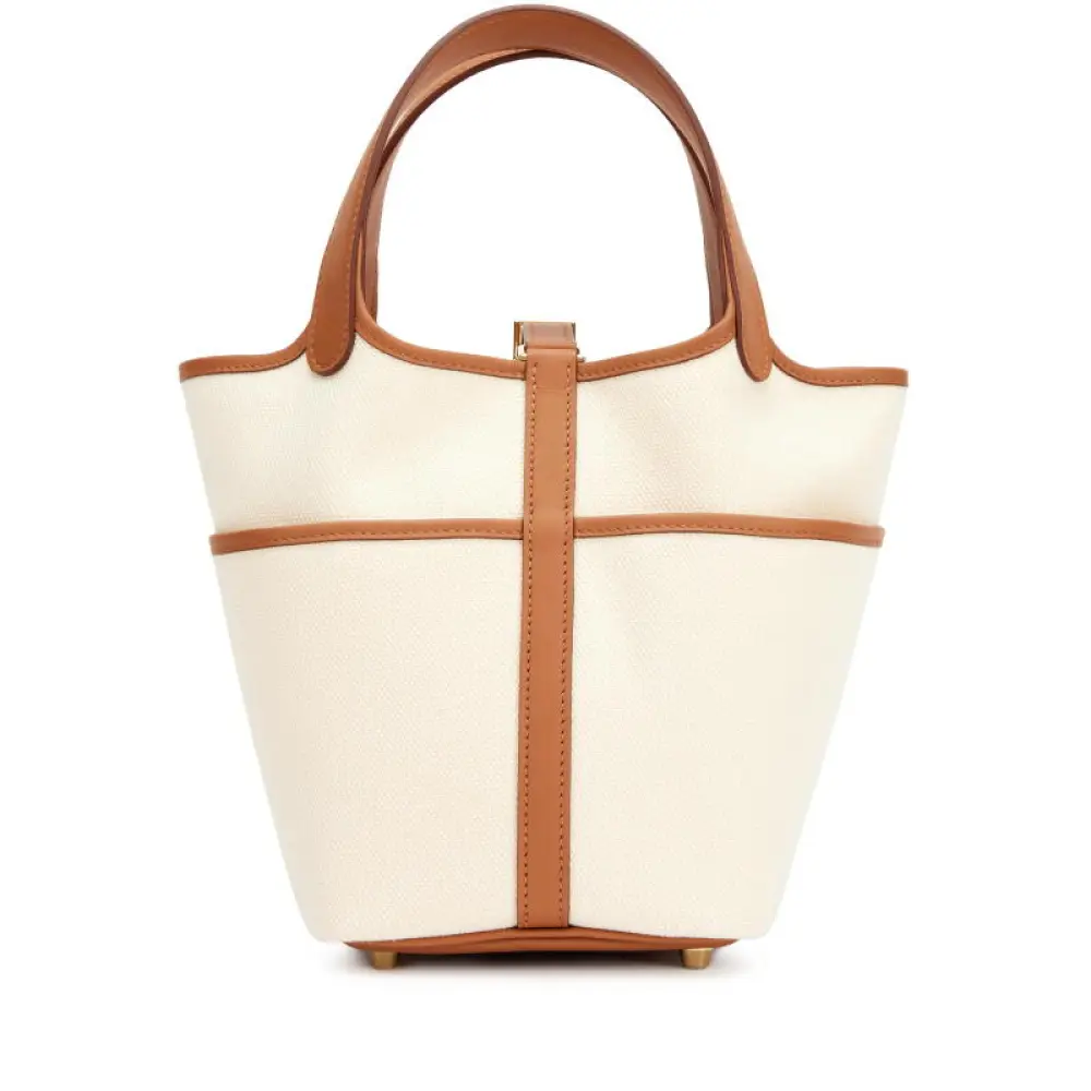 HERMES PICOTIN 18 CARGO ECRU / GOLD GHW