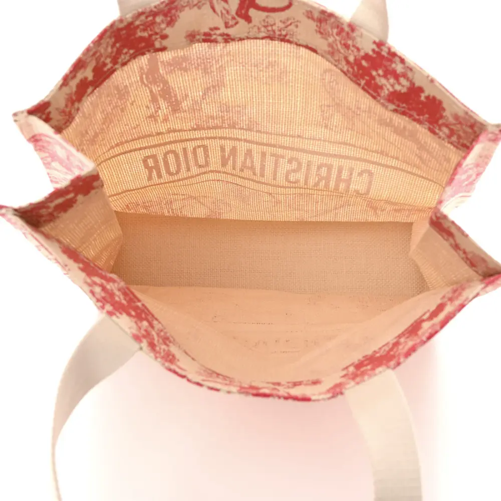 DIOR TOTE BAD RIVIERA BEIGE RED