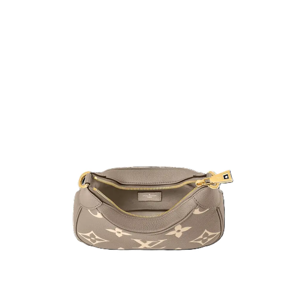 LOUIS VUITTON LV HOBO BAGATELLE MONOGRAM EMPREINTE TOURTERELLE / CREME