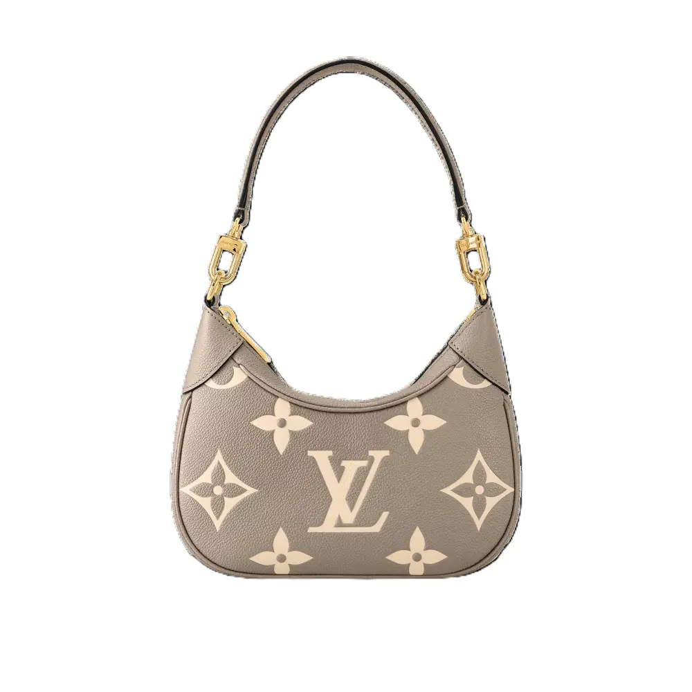 VUITTON LV HOBO BAGATELLE · MONOGRAM EMPREINTE TOURTERELLE / CREME