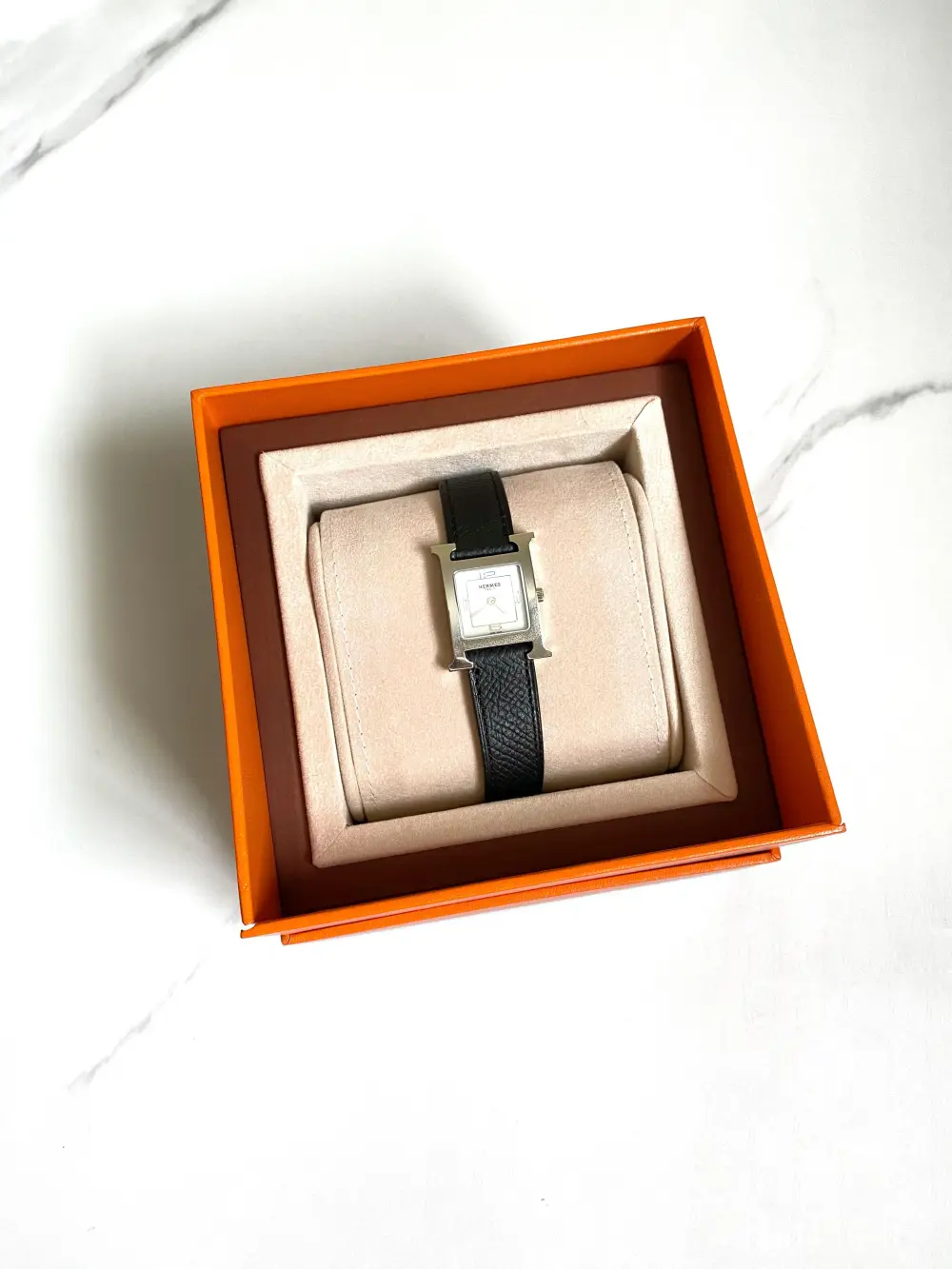 HERMES HHOUR PM BLACK EPSOM SHW